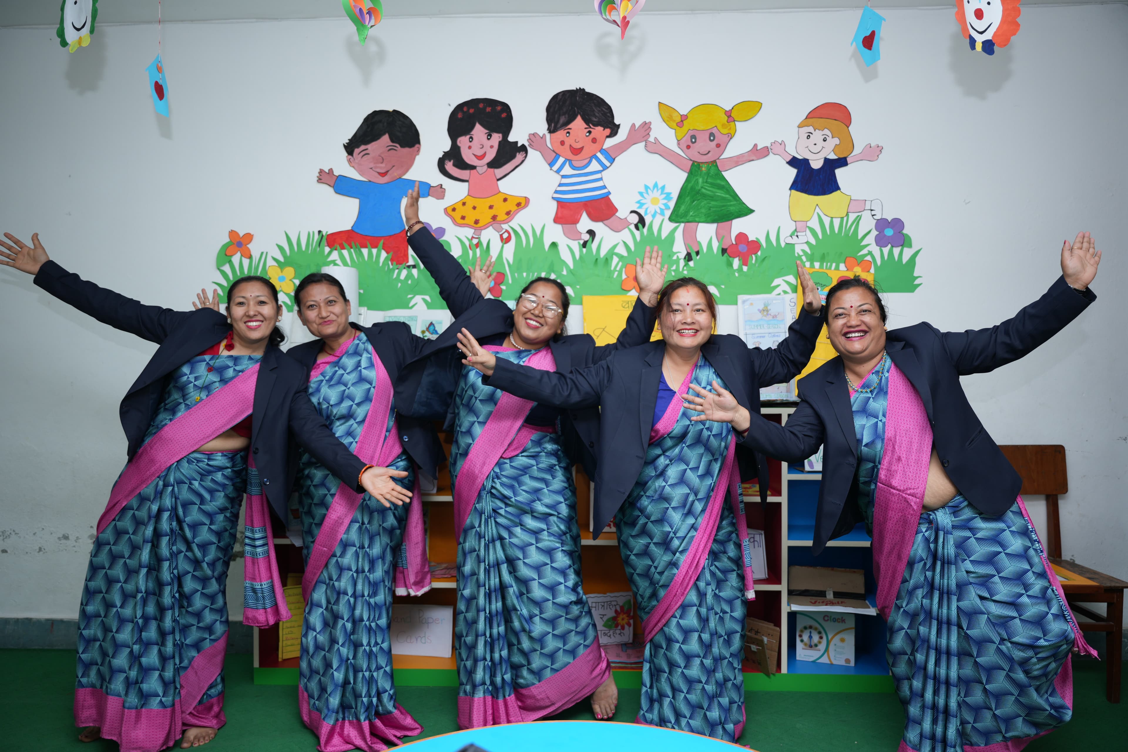 Teachers at Baghbhairab Boarding High School